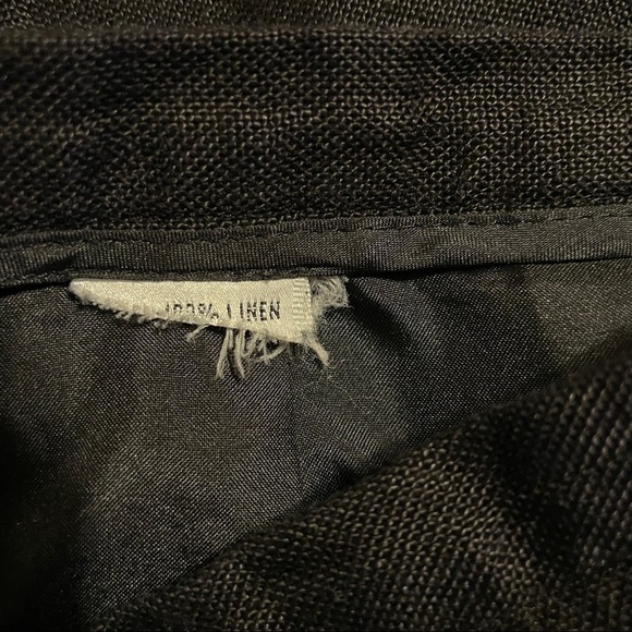 Talbots Wide Leg Linen Pants With Lemon Print Novelty - Picture 7 of 8